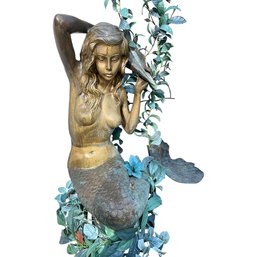Mermaid With Shell Pool Statuary