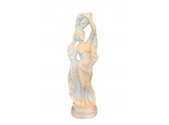 Italian Flora Venus Statue Solid White Marble
