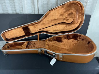 Vintage Ovation Guitar Case, Brown Hardcover With Brown Interior
