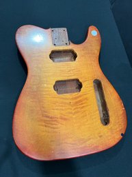 TELE STYLE GUITAR BODY, AMBER BURST(PROJECT GUITAR)