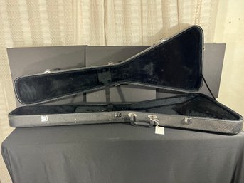VINTAGE Guitar Case Black Hardcover Tolex With Black Interior