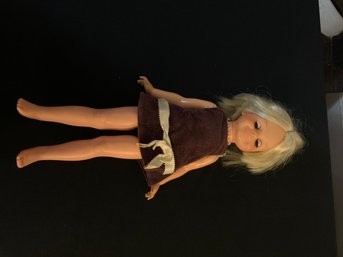 Vintage 1969 Ideal Crissy Family VELVET Grow Hair Doll In Original Clothes Shoes