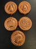 5 PC COPPER MOLD WALL HANGINGS
