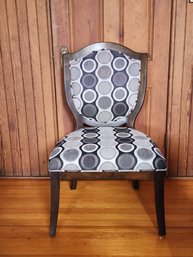 DRUMMOND ACCENT CHAIR WITH RING PATTERNED FABRIC