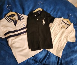 3 Boy's Short Sleeve Polo Shirts - Assorted Sizes