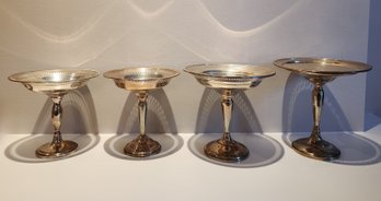 COLLECTION  OF WEIGHTED STERLING SILVER COMPOTES