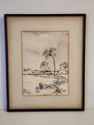FRAMED DRAWING BY CLIFF TANNEY