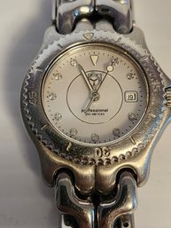 TAG HEUER DIAMOND AND MOTHER OF PEARL LINK WATCH