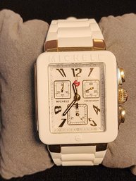 MICHELE PARK JELLY BEAN WHITE DIAL LADIES WATCH