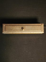 BRASS LETTER PLATE MAILBOX MAIL SLOT
