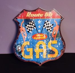 ROUTE 66 GAS WALL DECOR
