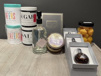 COLLECTION OF SOAPS AND SELF CARE ACCESSORIES