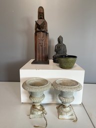 COLLECTION OF VINTAGE STATUARY AND MISC DECOR