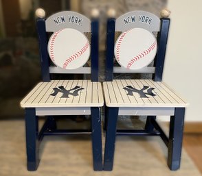 Pair Of Kid's Yankees Chairs