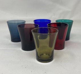 6 PC SET OF 1970'S ART DECO COCKTAIL GLASSES