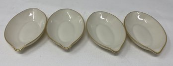 LENOX SMALL SERVING DISH WITH GOLD TRIM SET OF 4