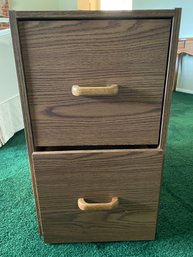 Wood 2 Drawer Cabinet