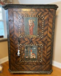 ANTIQUE HAND PAINTED ARMOIRE