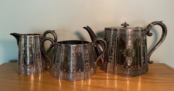 Vintage Silver Plated Tea Serving Set