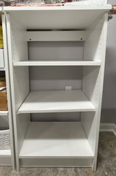 SMALL WHITE BOOK CASE WITH ADJUSTABLE SHELVES