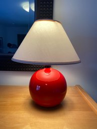 VINTAGE BRIGHT RED BALL ACCENT LAMP
