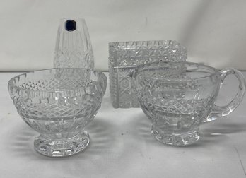 COLLECTION OF BOHEMIAN CUT CRYSTAL DECOR