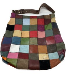 LUCKY BRAND MULTICOLOR PATCHWORK HOBO BAG
