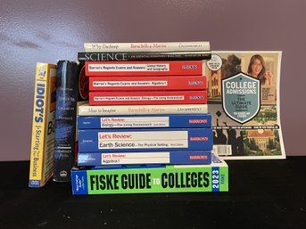 ASSORTED COLLECTION OF EDUCATIONAL BOOKS AND COLLEGE GUIDES