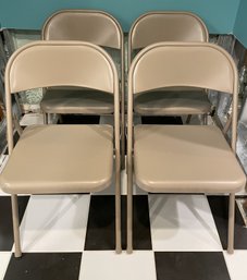 4 PC SET OF STEEL FOLDING CHAIRS
