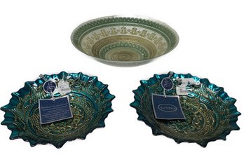 COLLECTION OF HAND MADE DECORATIVE DISHES FROM AZURRA