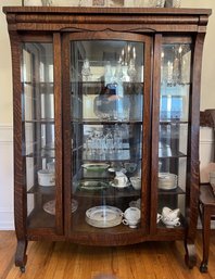 Vintage Oak Display Cabinet