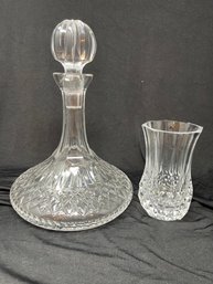 Waterford Decanter And Vase Set
