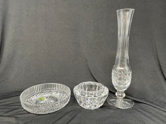 Waterford Crystal Vase And Bowl Set