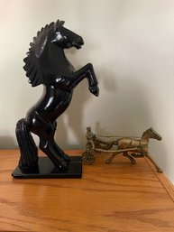 Pair Of Horse Theme Statue Decor