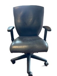LEATHER OFFICE CHAIR BY ALL STEEL OFFICE FURNITURE