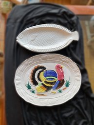 PAIR OF SERVING DISHES