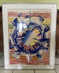 FRAMED SCREEN PRINT SIGNED IN PENCIL BY JAMES ROSENQUIST #30/200