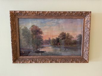 FRAMED ANTIQUE WATERCOLOR BY G. NOONE