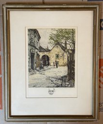 SIGNED ETCHING 'VIENNA, BEETHOVEN'S HOUSE' BY TANNA KASIMIR HOERNES