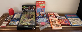 ASSORTED COLLECTION OF TRAVEL GAMES AND ENTERTAINMENT