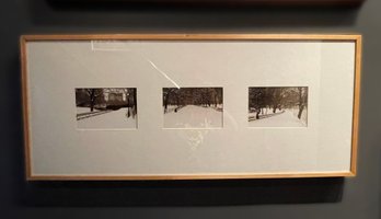FRAMED PHOTOGRAPHIC PRINTS OF SNOW COVERED CENTRAL PARK