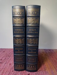 PR OF SIGNED LEATHER BOUND COLLECTOR'S EDITIONS BY STEPHEN E. AMBROSE