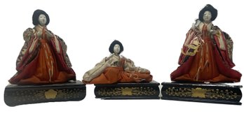 3 PC COLLECTION OF JAPANESE HINA DOLLS