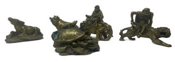 4 PC COLLECTION OF BRONZE FIGURINES