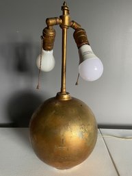 MCM GOLD GILT CERAMIC LAMP