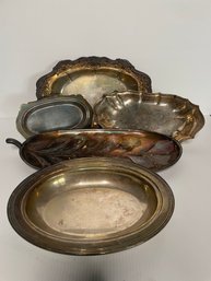 COLLECTION OF VINTAGE SILVER PLATED TRAYS