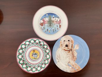 3 PC SET OF DECORATIVE DISHES