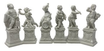 6 PC COLLECTION OF NYMPHENBURG PORCELAIN FIGURINES