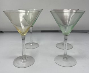 4 PC SET OF MARTINI GLASSES