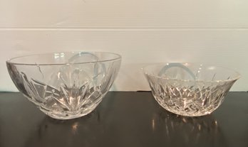 Pair Of Cut Crystal Bowl Set